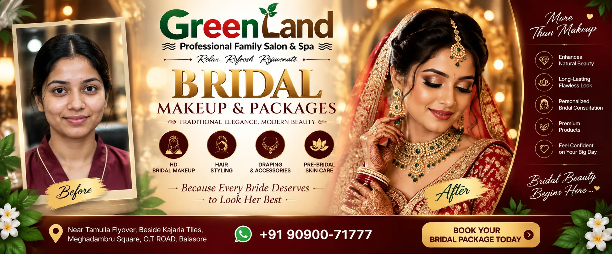 GreenLand bridal makeup promotion