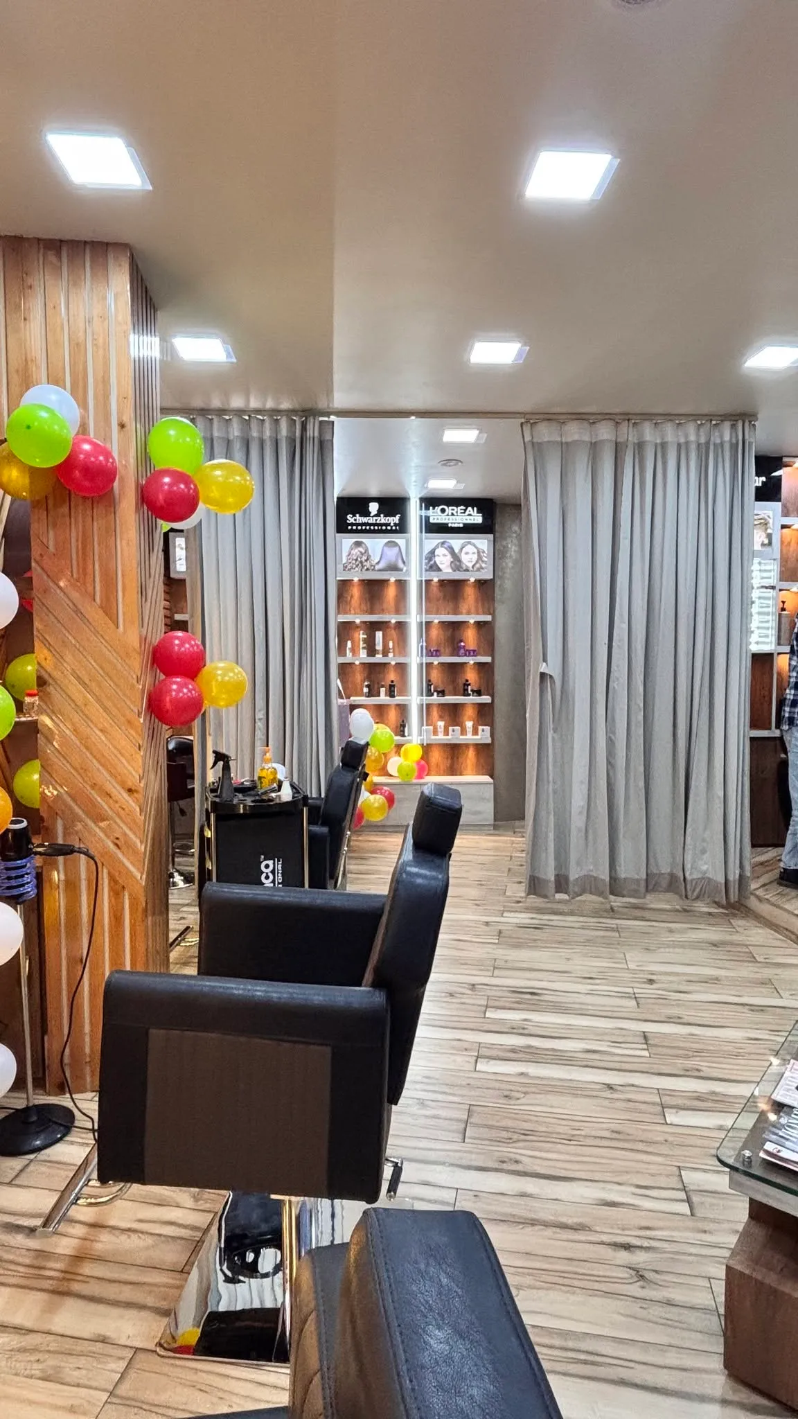 GreenLand Salon interior with professional beauty stations